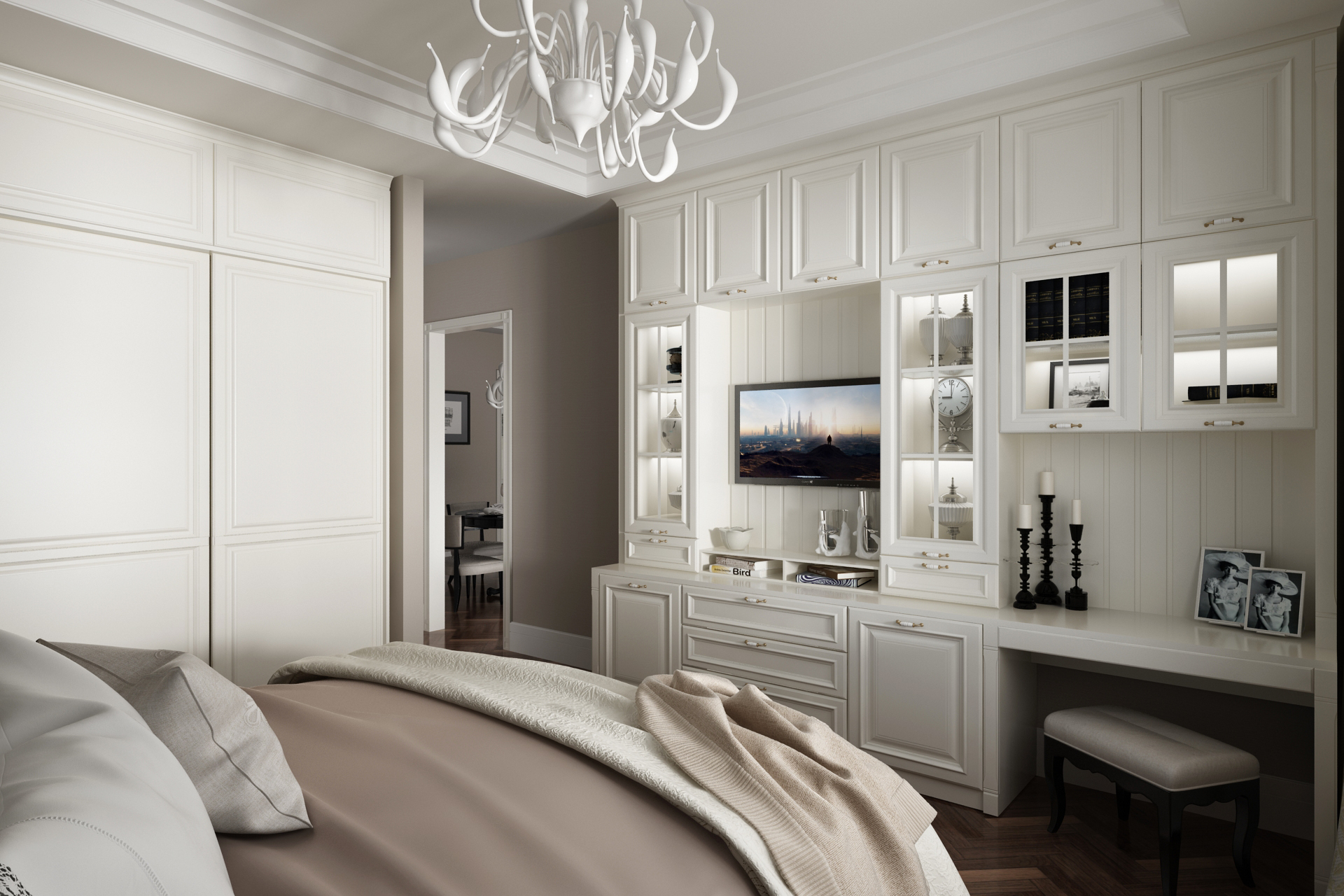 全鋁衣柜-01（風(fēng)格：簡(jiǎn)歐；顏色：暖白）